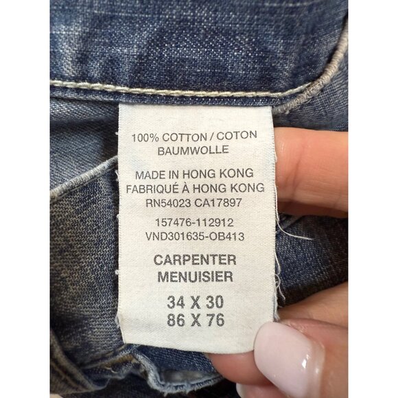 Gap Carpenter Straight Leg Jean Relaxed Multiple Tool Pocket Sz 34x30 (bin HH81) - Picture 11 of 11